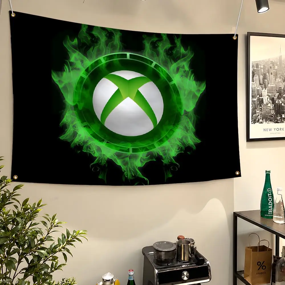 Brand X-Xbox Halo Master Chief Series X Flags Wall Hanging Flag Banners For Birthday Parties Outdoor Bedroom Dorm Room Decor