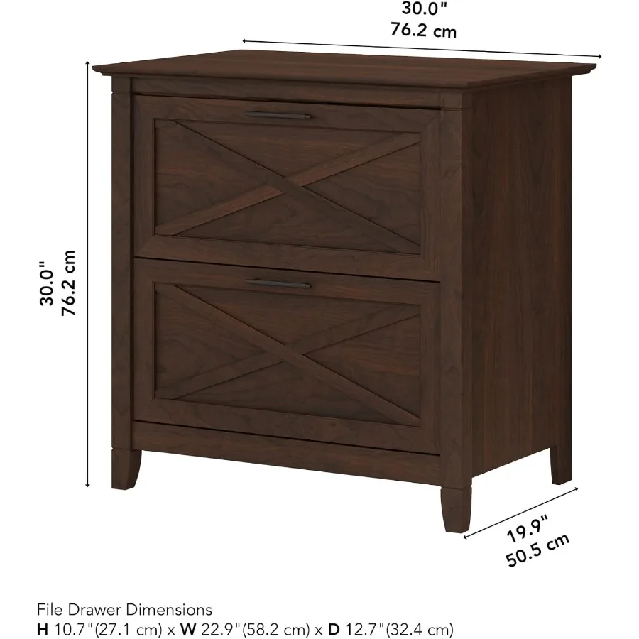 Key West 2 Drawer Lateral File Cabinet in Bing Cherry