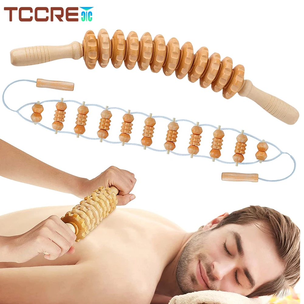 

Wood Massage Therapy Tools Wood Roller Stick Maderoterapia Kit Wooden Gua Sha Set Lymphatic Drainage Massager Muscle Pain Relief