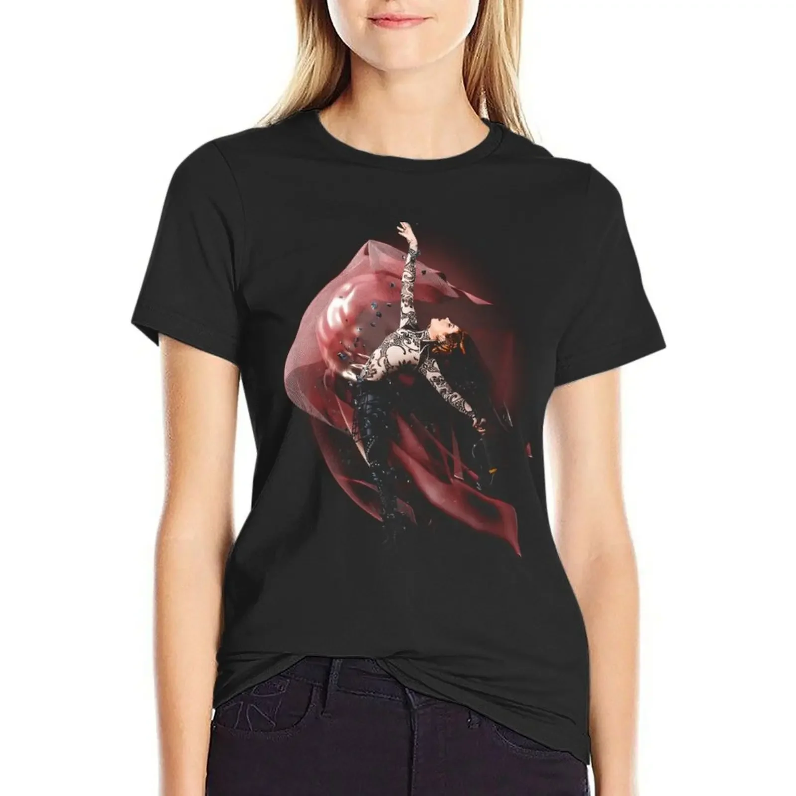 

LINDSEY STIRLING T-shirt tops lady clothes Female clothing oversized t shirts for Women