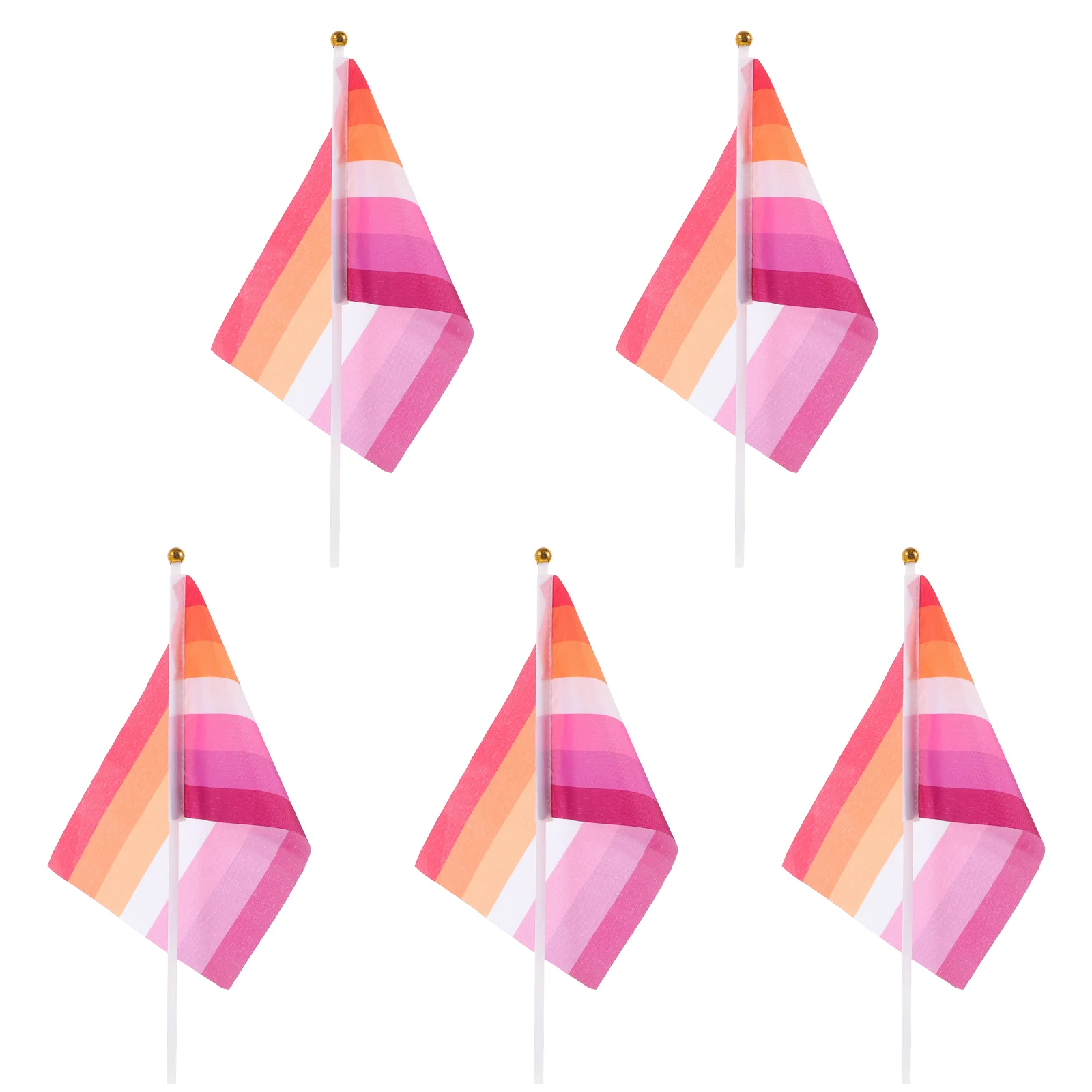 5 Pcs Ornament Pride Decoration Decorations Flags Banner Progress Small Plastic Lesbian Bunting