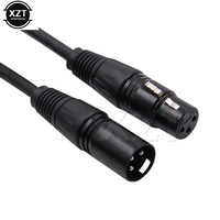 XLR Cable Metal XLR Head Male to Female M/F OFC Audio Cable Shielded For Microphone Mixer 1m 1.8m 3m 4.5m 5m 6m 7.6m 10m 15m 20m