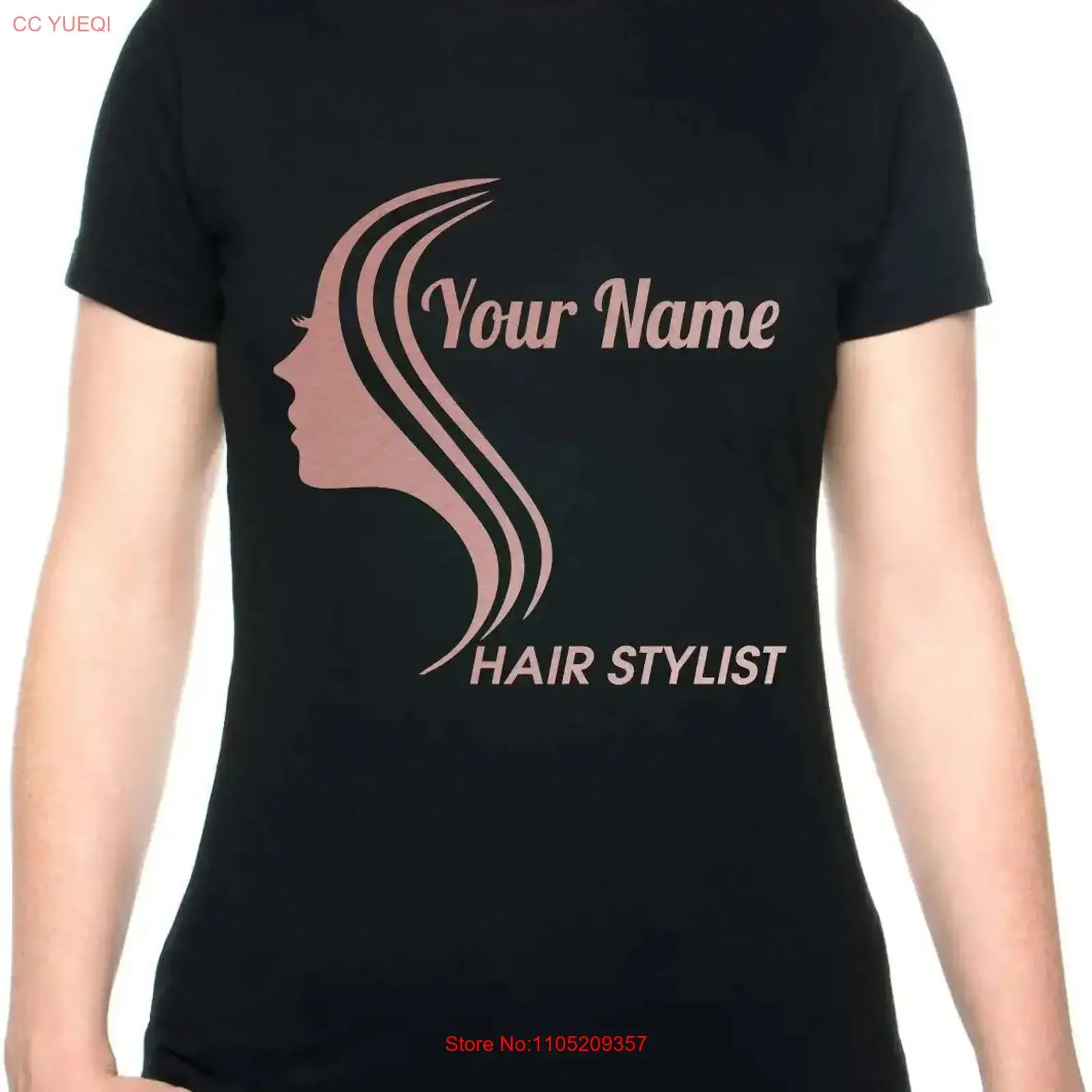 

Personalised Ladies T Shirt Hair Stylist Any Name Work For Hairdresser vintage Washed Versatile Comfortable Stylish