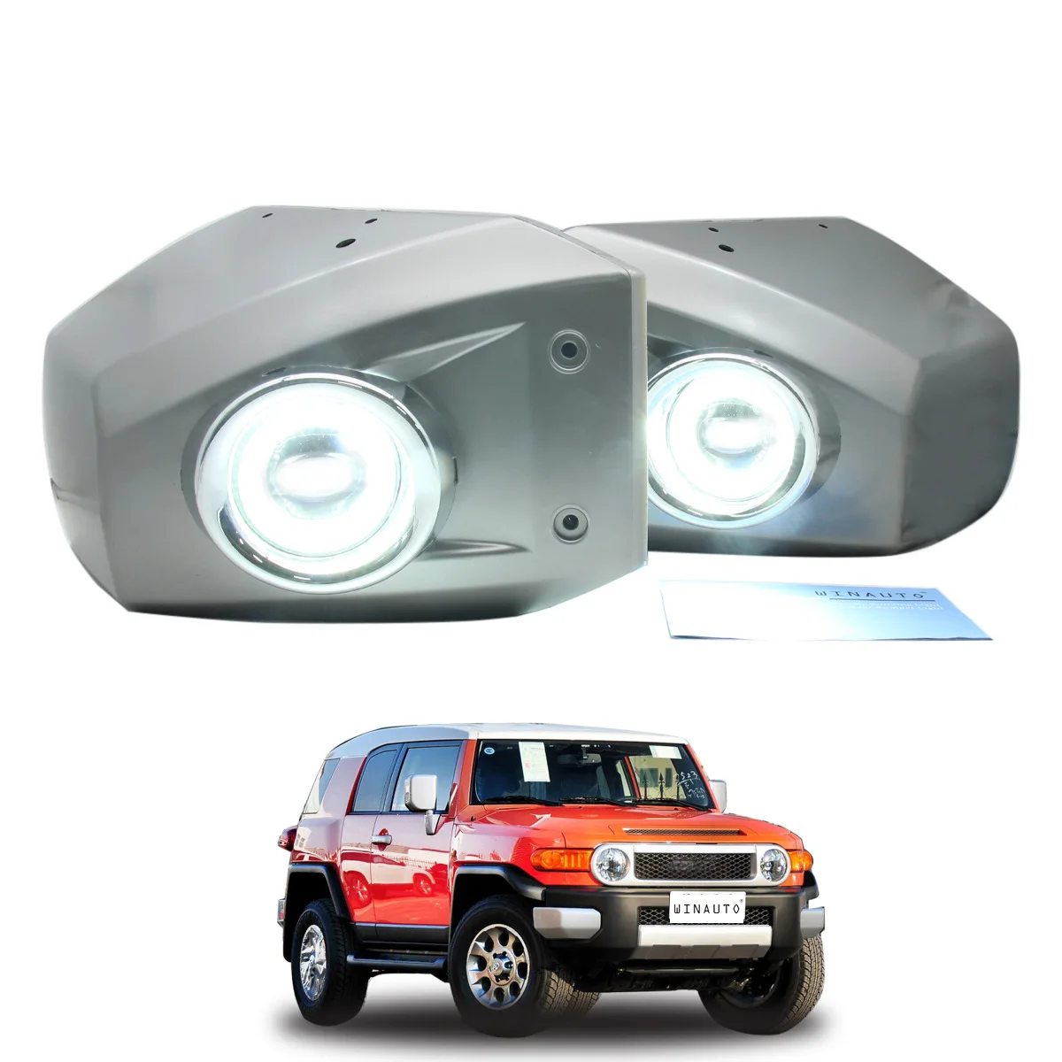 

Для FJ Land Cruiser 2011-2013 светодиодные дневные ходовые огни, дневные ходовые огни, модифицированные фары, противотуманные фары