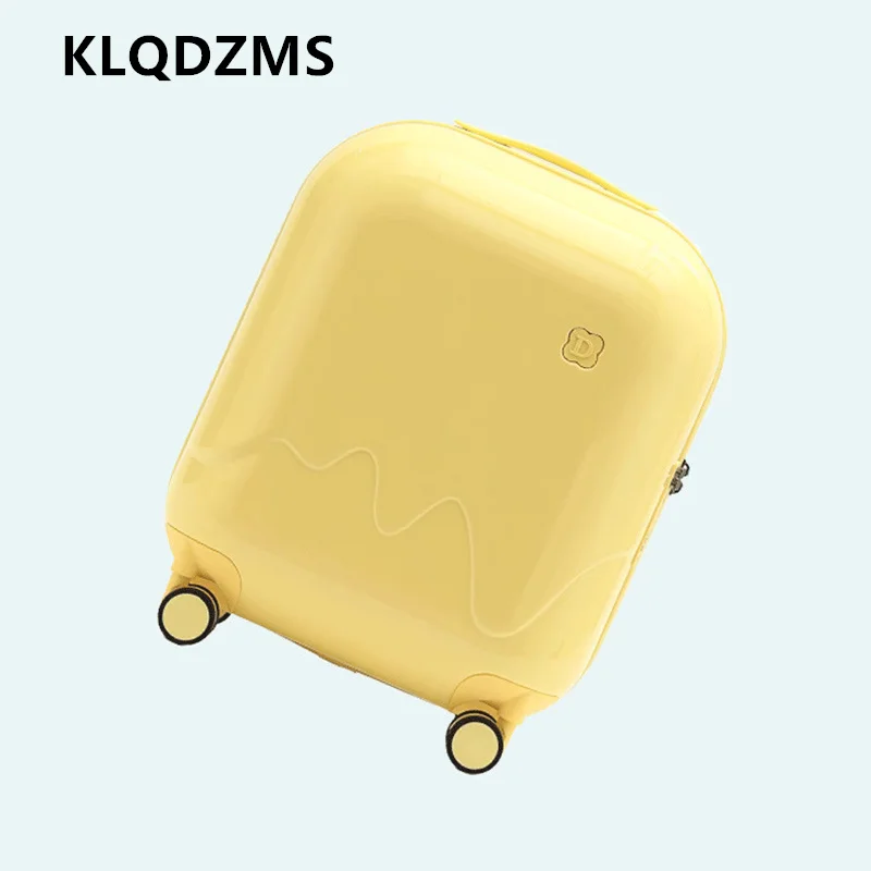 

KLQDZMS чемодан для кабины, 20-дюймовый посадочный чемодан для ПК, 24 "26", студенческий чемодан на колесиках, ящик для пароля, женский универсальный чемодан на колесиках