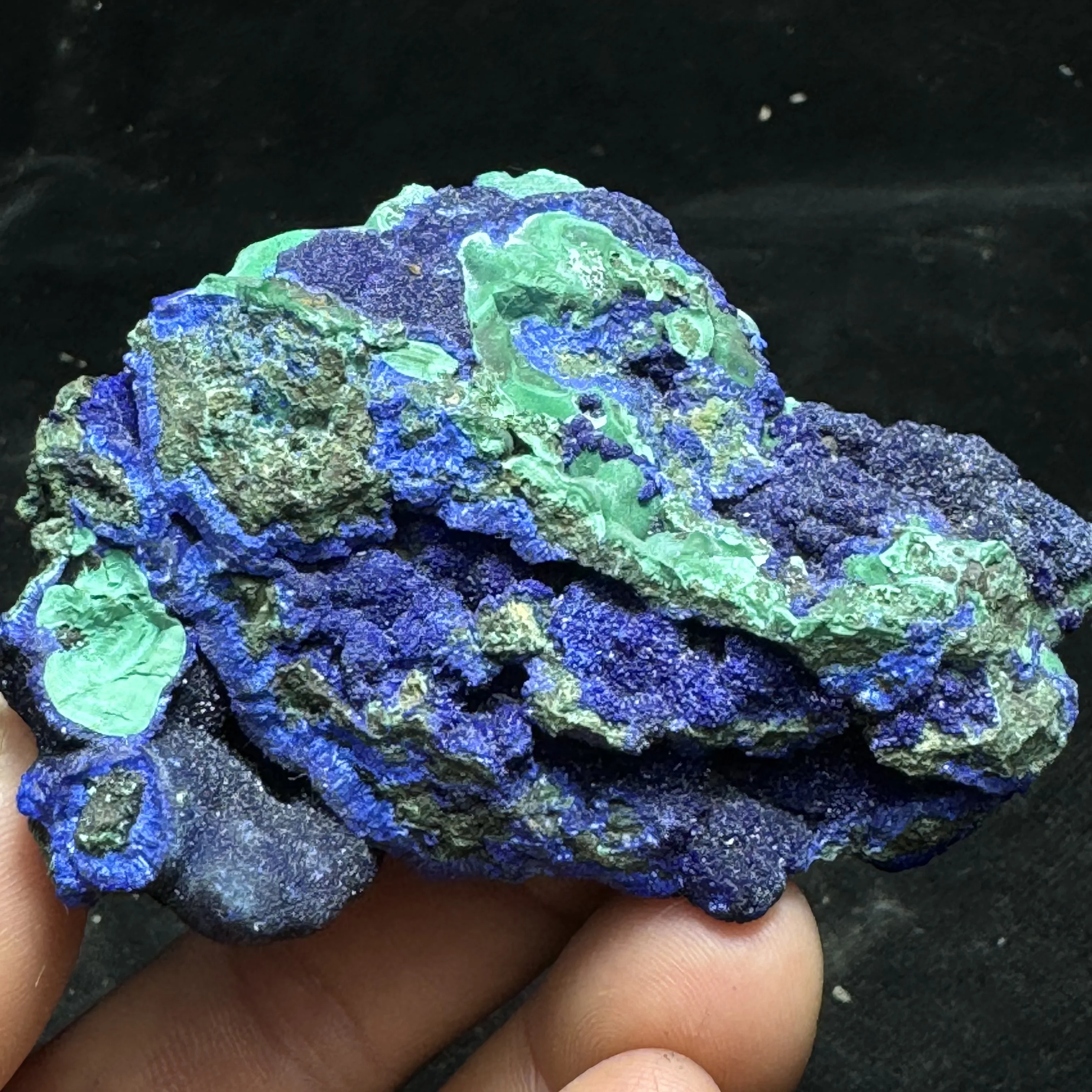 199.3gRare natural quartz crystal natural azurite Malachite gemstone paragenetic stone aural energy healing mineral samples