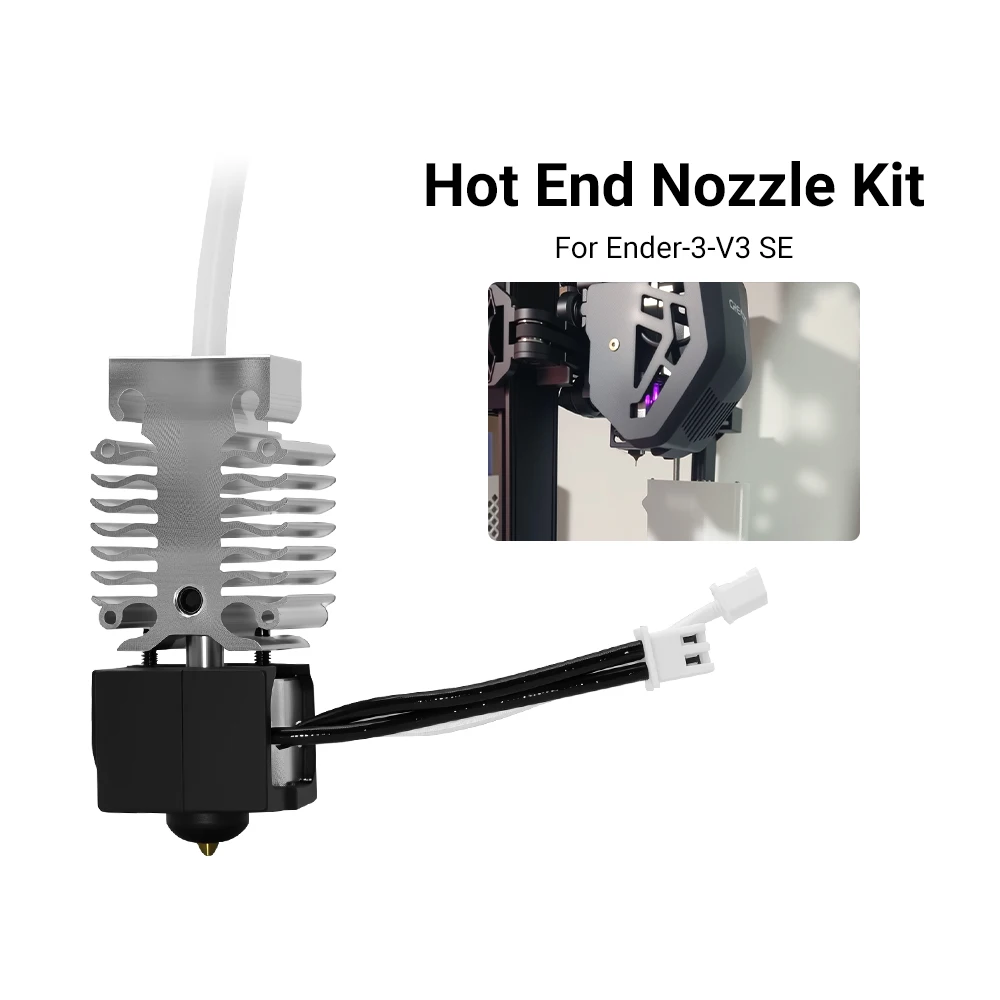 

Creativity Updated Hotend Kit Ender 3 V3 SE Heating Block Kit Bimetallic Throat High Temperature 3D Print Head for Ender3 V3 Se