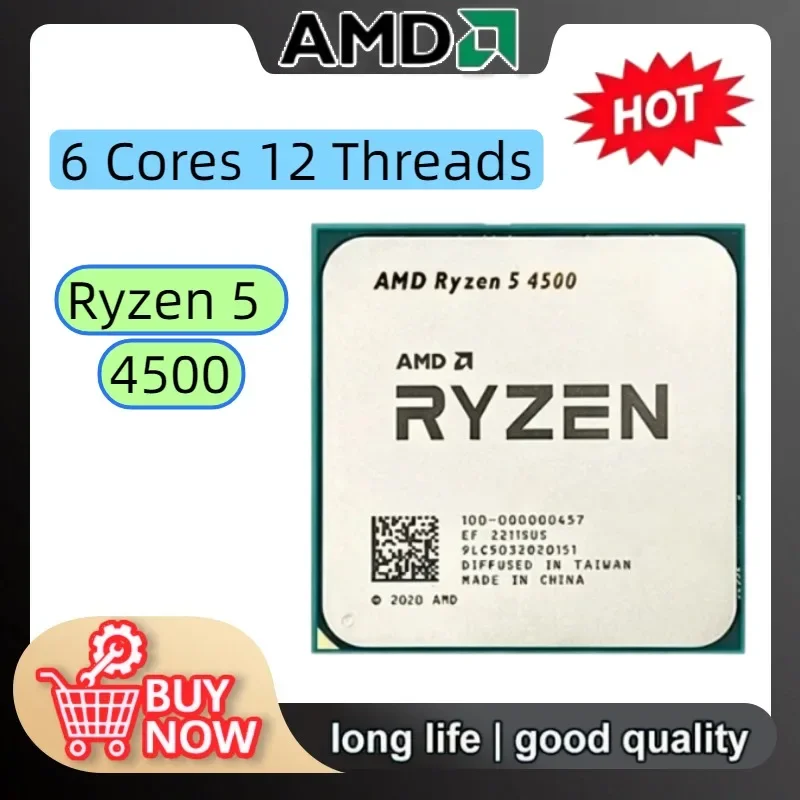 AMD Ryzen 5 4500 OEM Desktop CPU 6 Cores 12 Threads 4.1GHz Max Boost Socket AM4 PCIe 3.0 no fan in stock