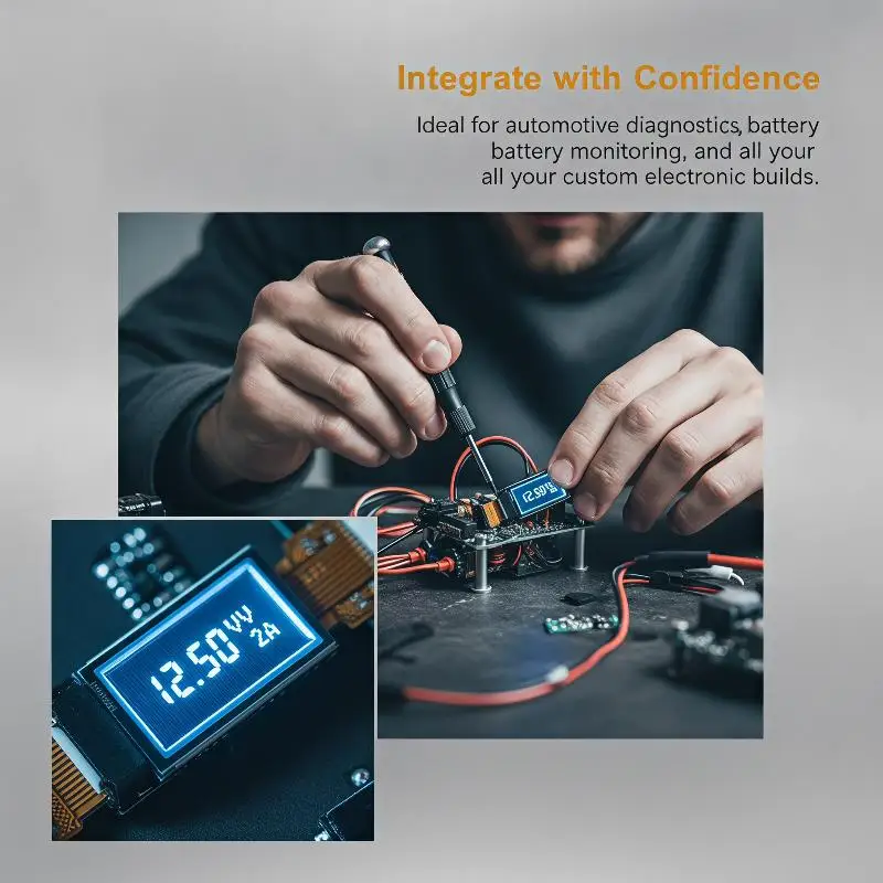 1 PCS DC 0-30V Mini Digital Voltmeter 0 5 Inch OLED Display High Precision 5Hz 10Hz Adjustable