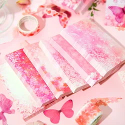 100 pcs per lot Writing paper pink cherry blossom flower exquisite assorted message decoration Memo Pad 6 choices