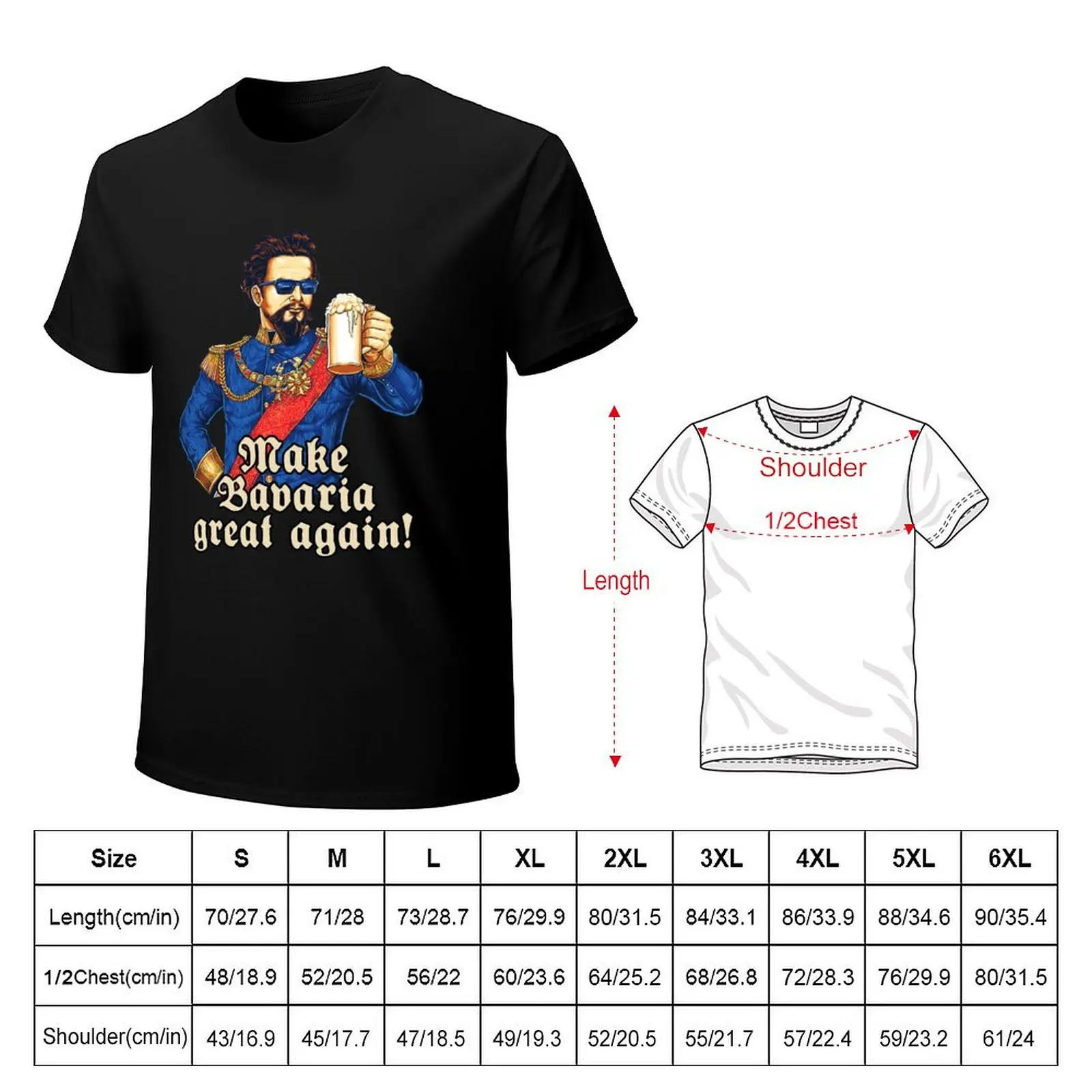 Make Bavaria great again - blauer K?nig Ludwig Bier T-Shirt Plus Size Loose Fit T-Shirt