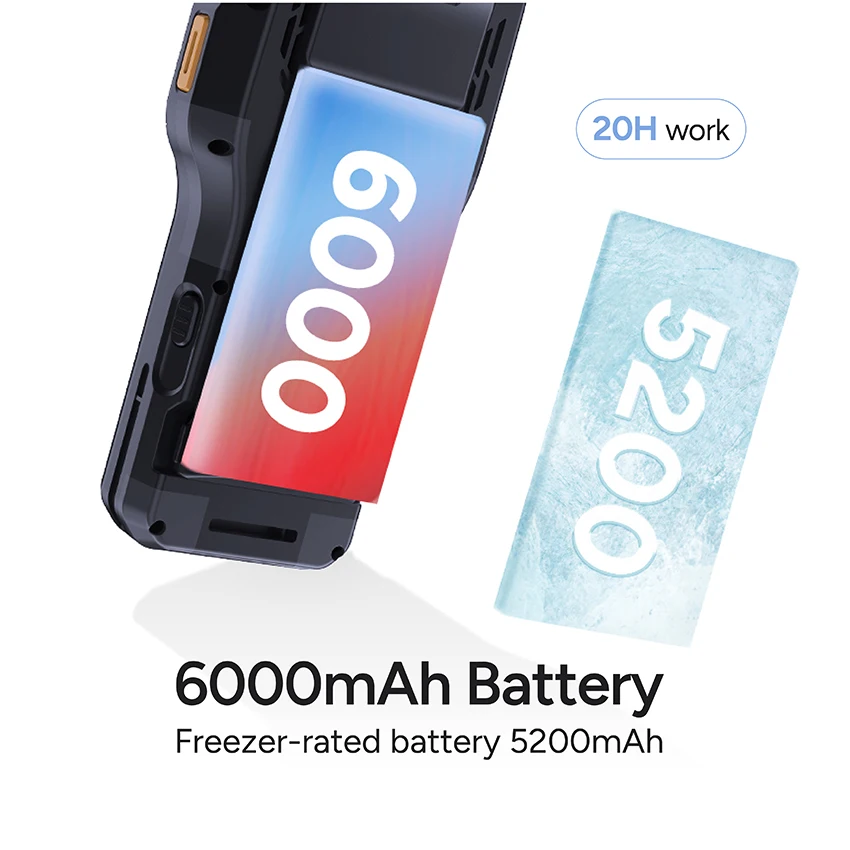 WIFI-6E IP68 Ultra-Rugged Industrial PDA NFC Data Collector 5200mAh Cold Chain Android 13 PDA Handheld for Extreme Environment