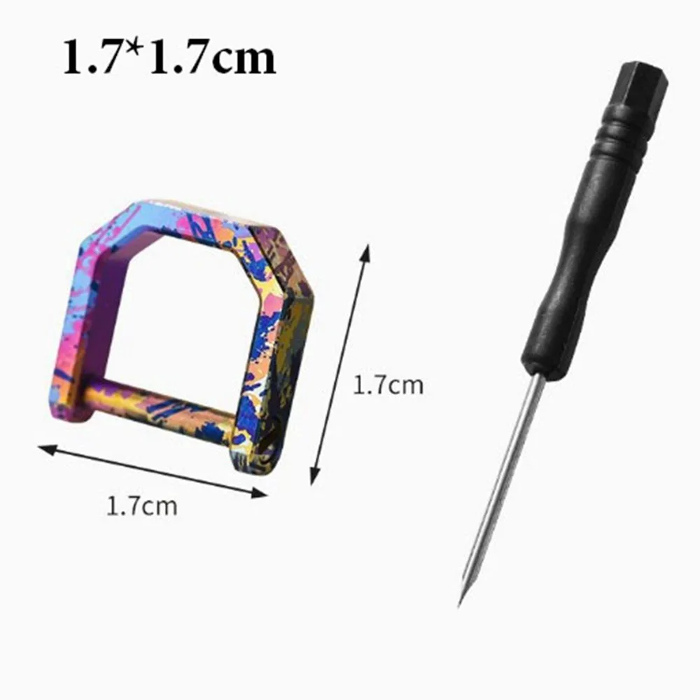 

Portable Titanium Horseshoe Buckles Multifunctional Mini D Bow Staples Shackle Key Ring Outdoor Bracelet Buckles