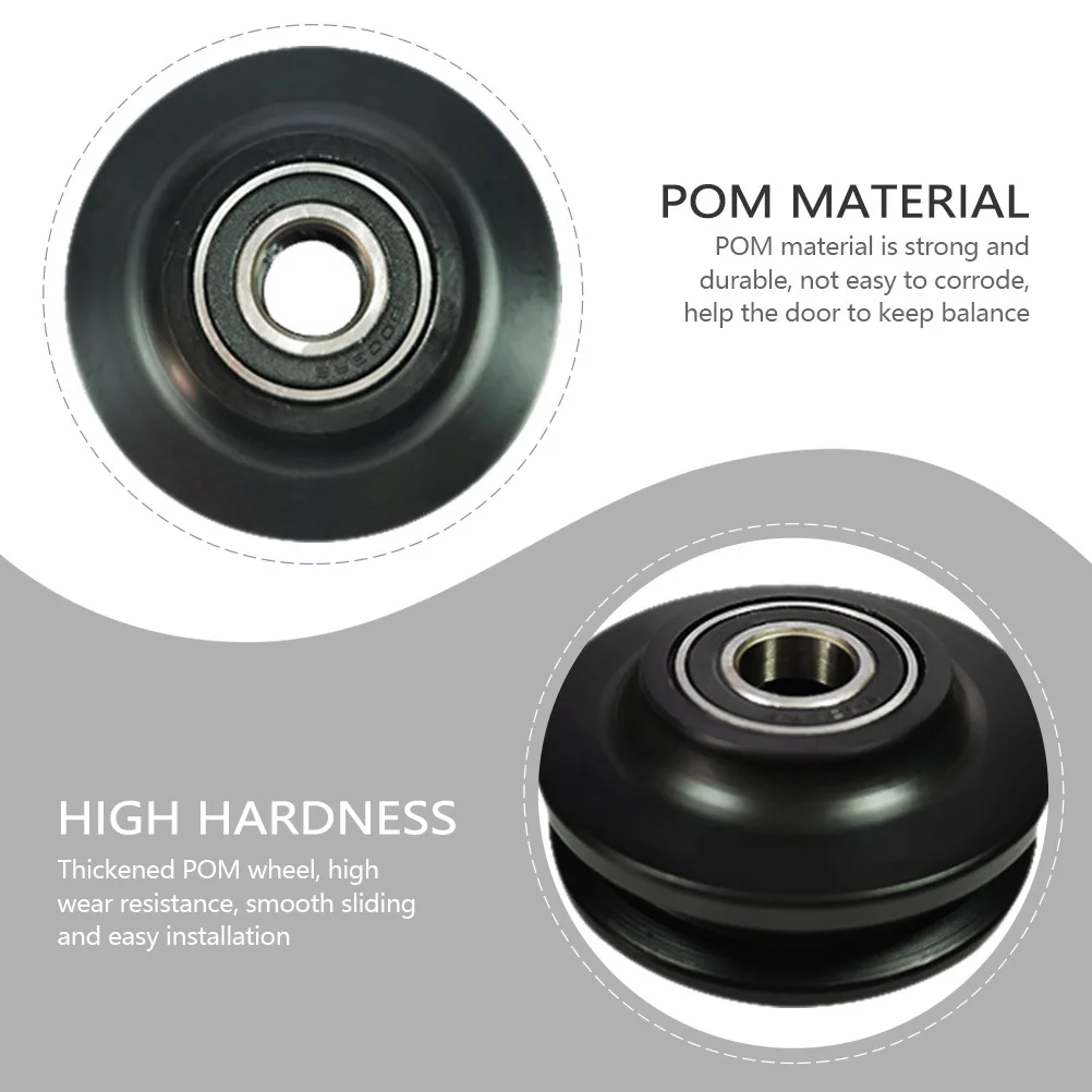 

Sliding Door Hanging Rail Pulley Thickened Pom Wheel for Round Rail I-Beam Square Tube Silent Smooth Sliding Barn Door Roller