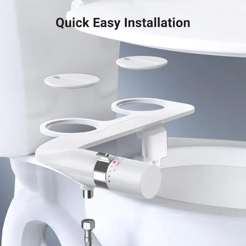 None Electric Bidet Toilet Attachment Toilet Attachment Double Nozzle Bidet with Adjustable Water Pressure M4YD