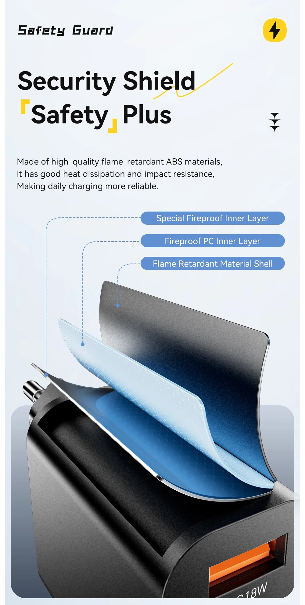 Essager 18W QC3.0 USB A Charger USB Quick Charge 3.0 Fast Wall Charger for Samsung S24 Huawei Xiaomi iPhone Mobile Phone Charger