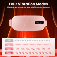 Electric Vibration Abdominal Massager 5 Levels Heating Pad For Period Cramps Menstrual Relief Pain Uterus Warm Belt Belly Warmer