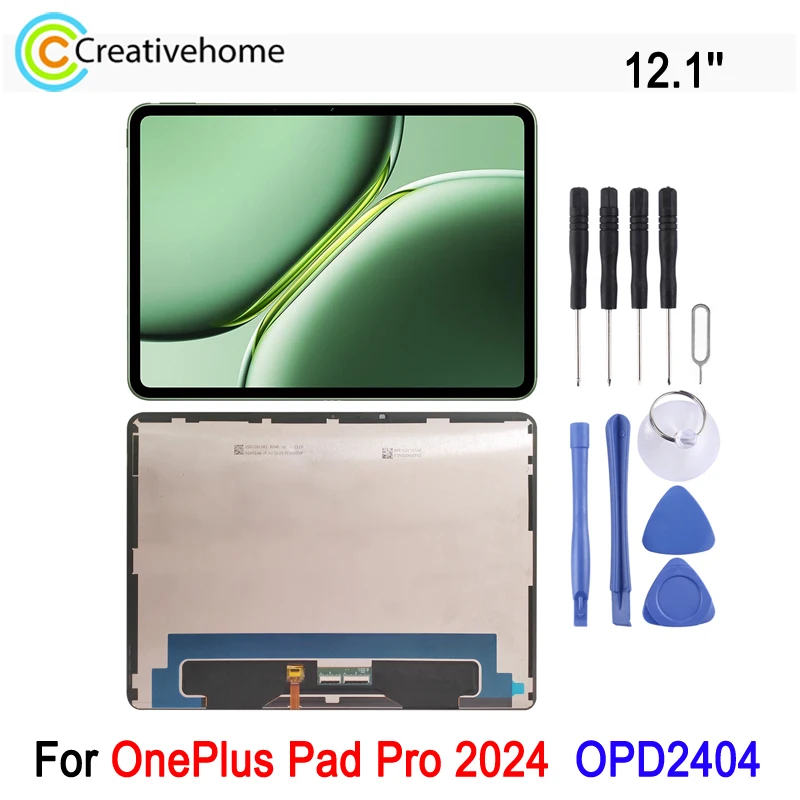 12.1-inch IPS LCD Screen For OnePlus Pad Pro 2024, OPD2404 Tablet LCD Display Touch Panel Repair Replacement Part