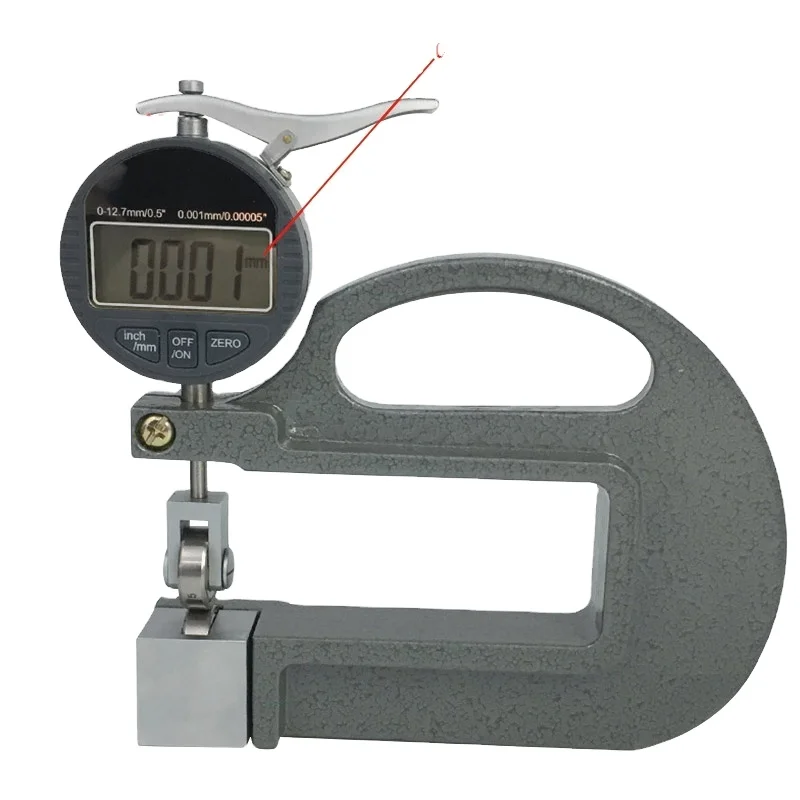 High Accuracy Digital Continuous Thickness Gauge 0-12.7mm 0.001mm,100mm