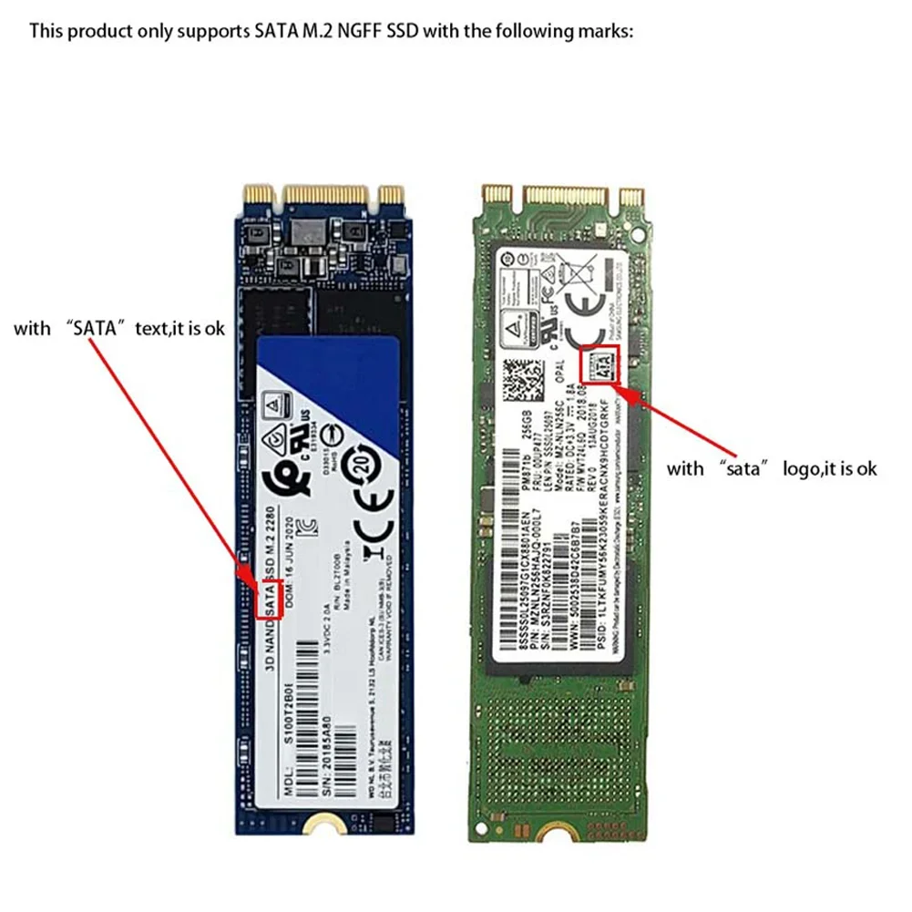 Karta adaptera B+M Key SATA M.2 NGFF SSD na 2,5 SATA3 SATA 3