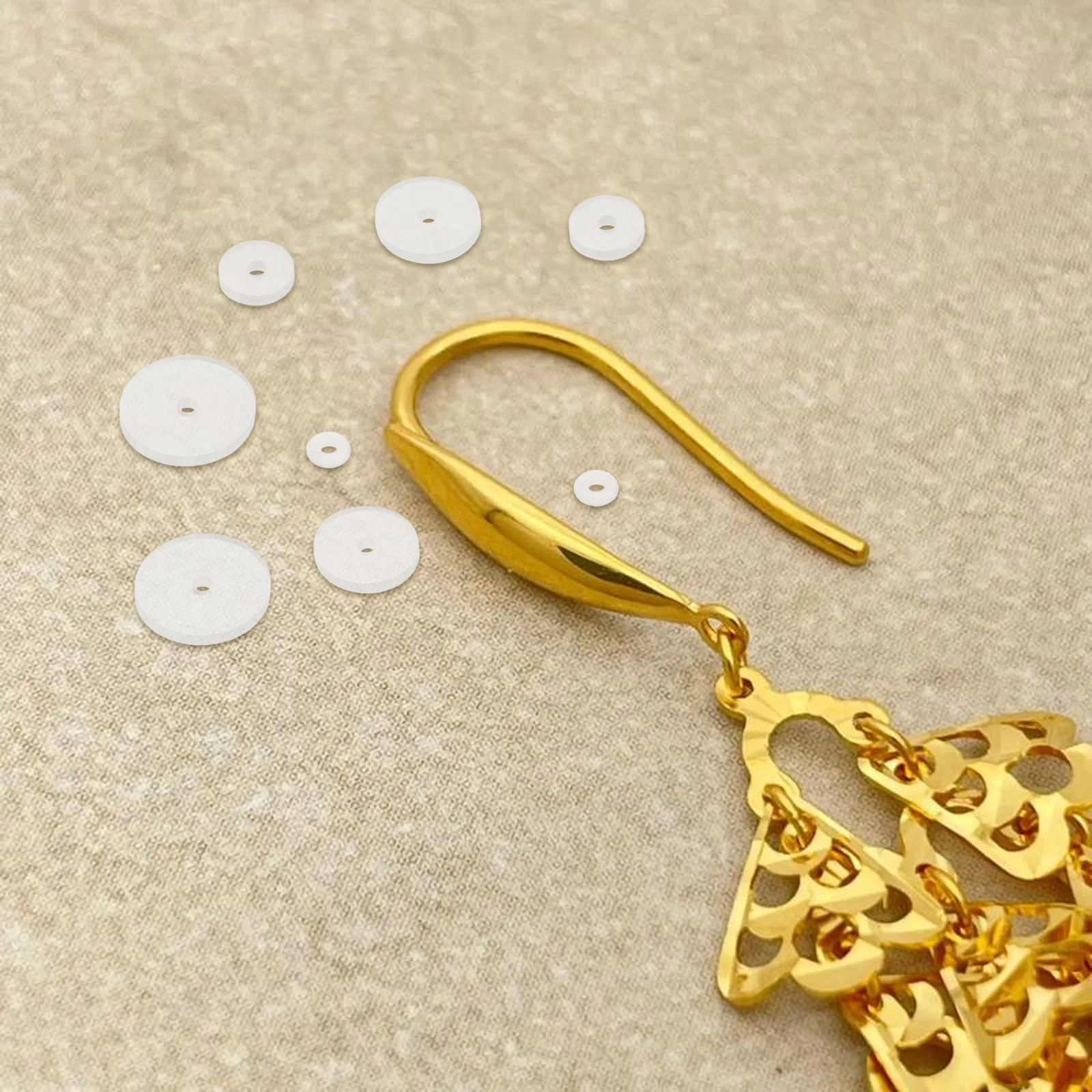 

Silicone Earring Pad Backings Clear Piercing Disc for Heavy Studs Non Deform Soft Comfortable Prevent Easy Carry