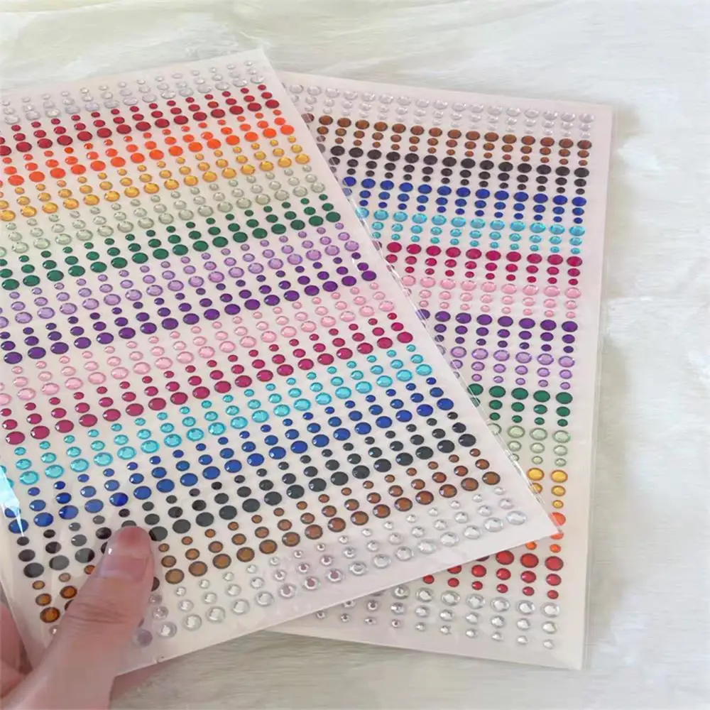 

1 лист (900 шт.) 3D красочные стразы татуировки для лица наклейки 15 цветов 3/4/5 мм Алмазная самоклеящаяся наклейка для DIY ремесла макияж