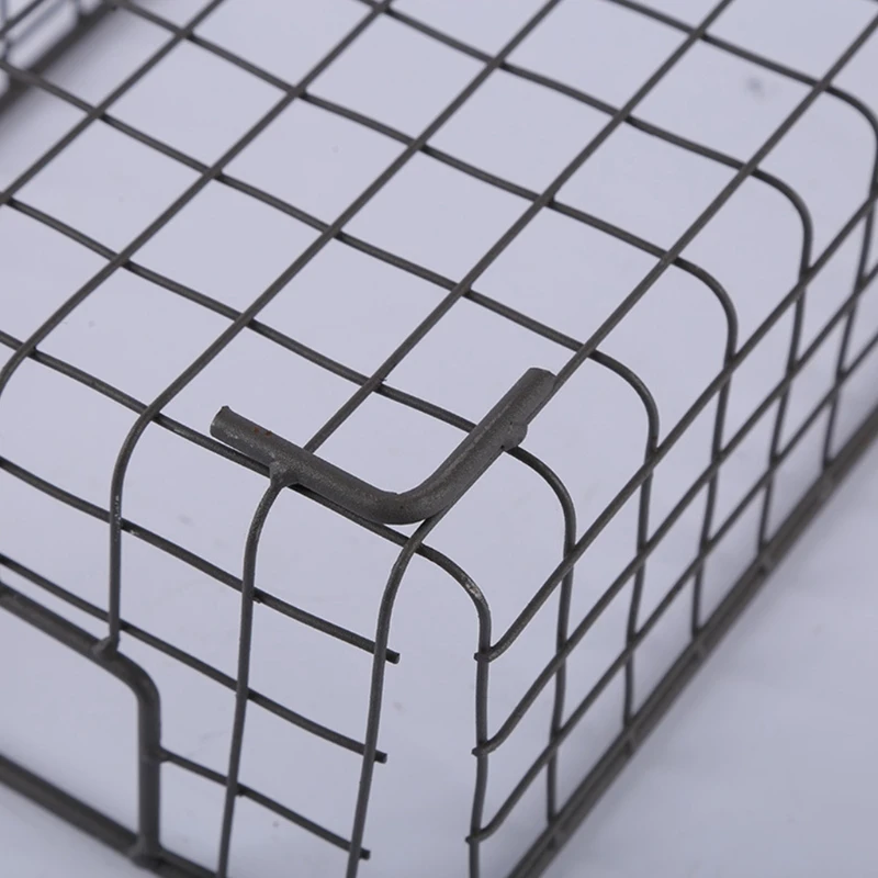 Metal Wire Storage Basket with Handle Wrought Iron Art Fruit Vegetable Snacks Holder Sundries Container NEW arrival