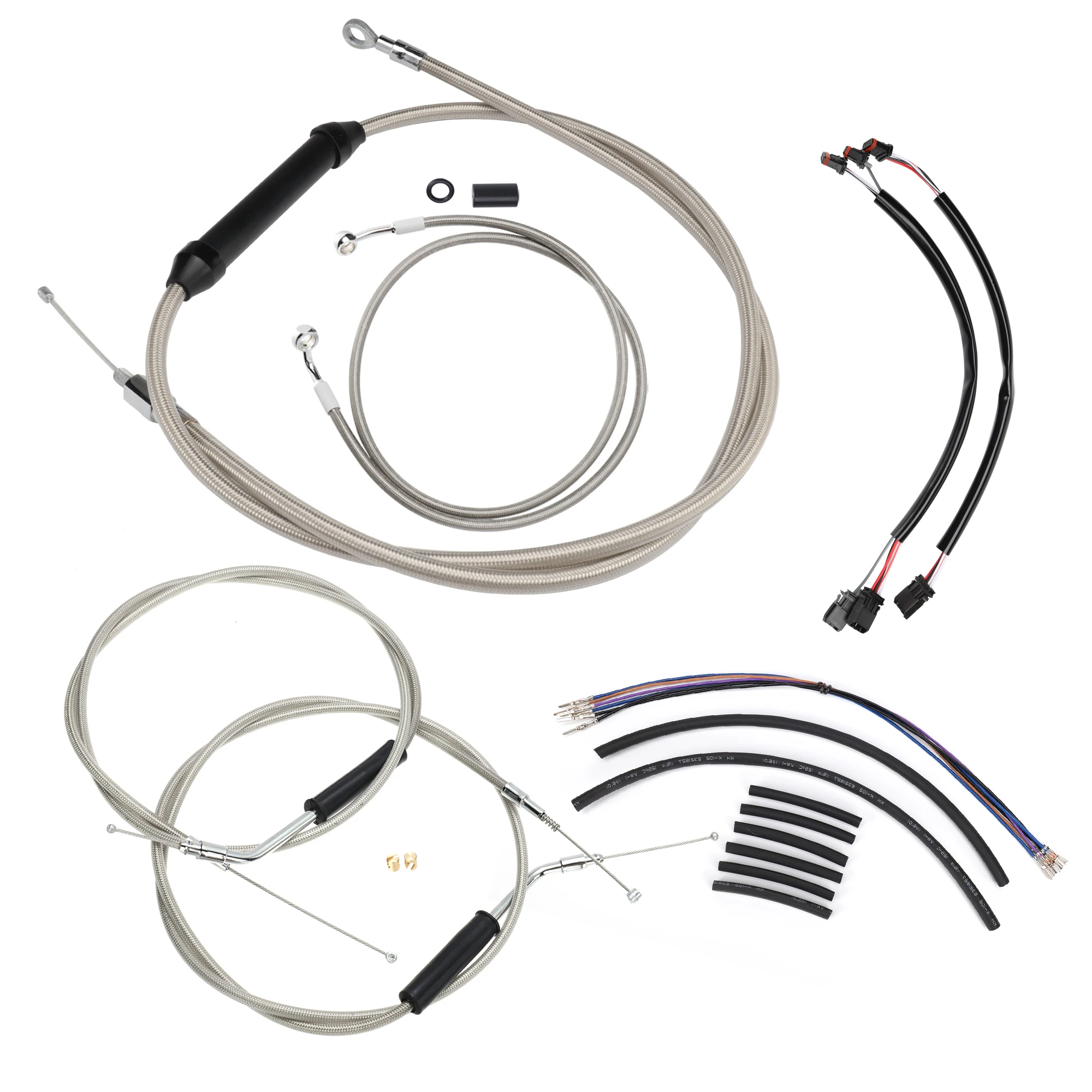 

Dyna Handlebar Extension Cable Kit for Harley Dyna Street Bob Super Glide Custom Switchback Wide Glide 2012-2017 No ABS