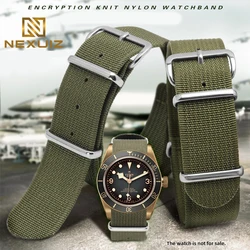 Outdoor Sports Mountaineering Watch Strap For Omega Speedmaster Seiko NO.5 Rolex Green Water Ghost Bracelt Dense Woven 20/22mm