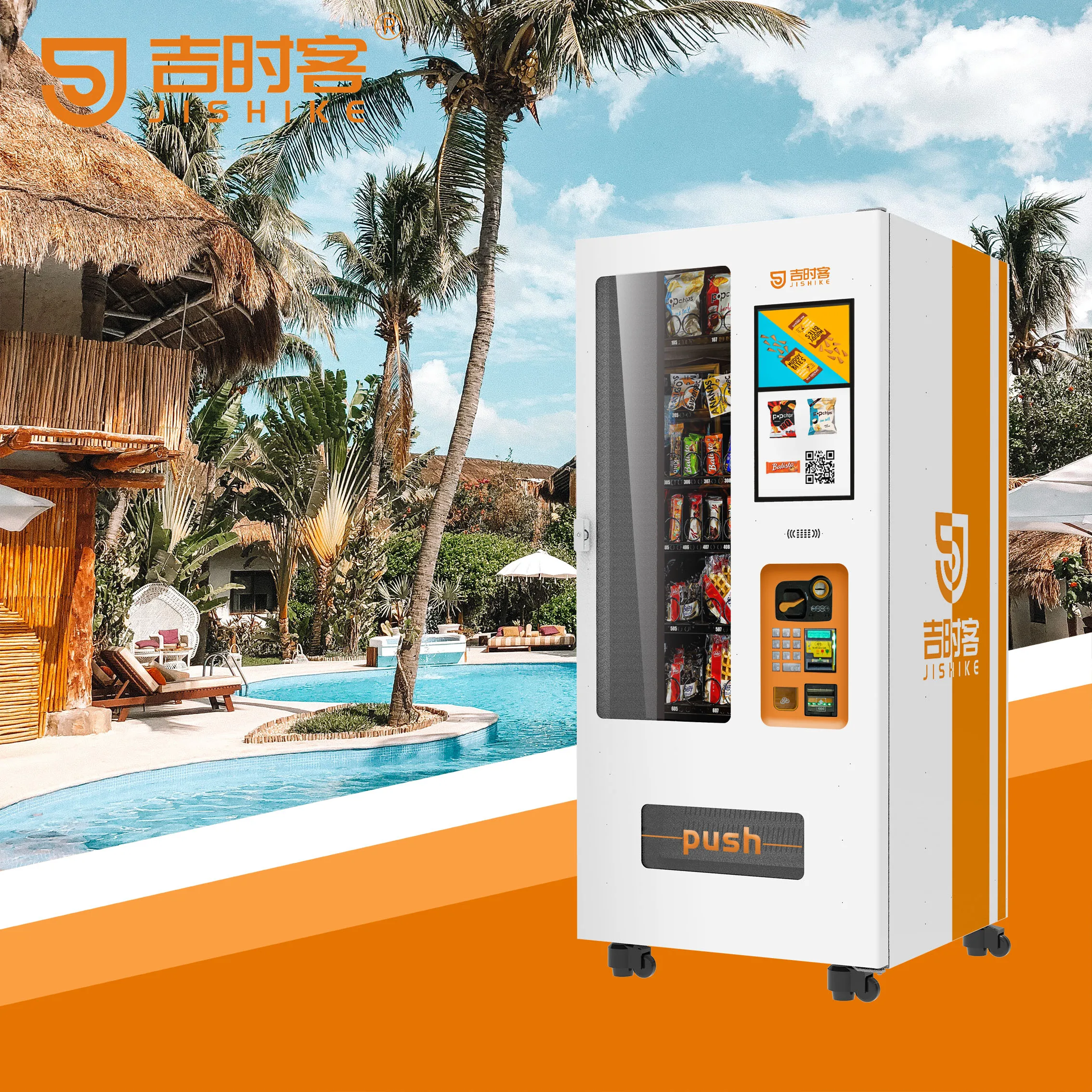 

JSK China Vending Machine Manufacturer Convenient Store Vending Machines For Food And Drinks Snacks