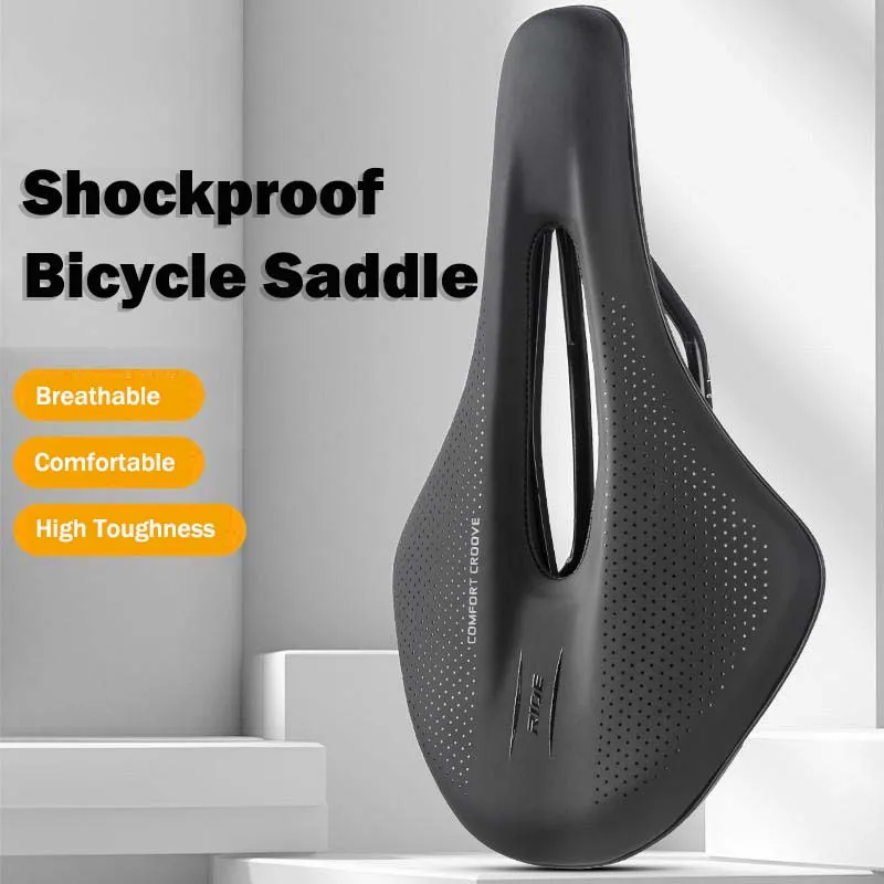 

Comfortable Bike Saddle Shockproof HIgh Density Sponge Filled MTB Seat Aerodynamic Breathable Road Bicycle Saddle Bike Parts