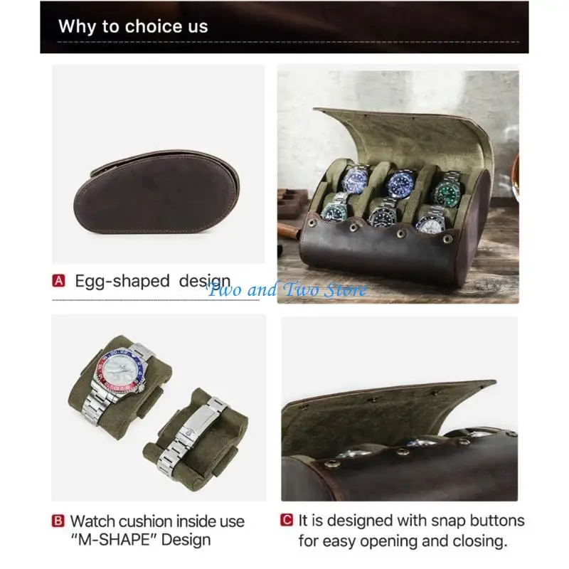 HX6F PU Leather Box Box Watch Case Watch Wristwatch Holder