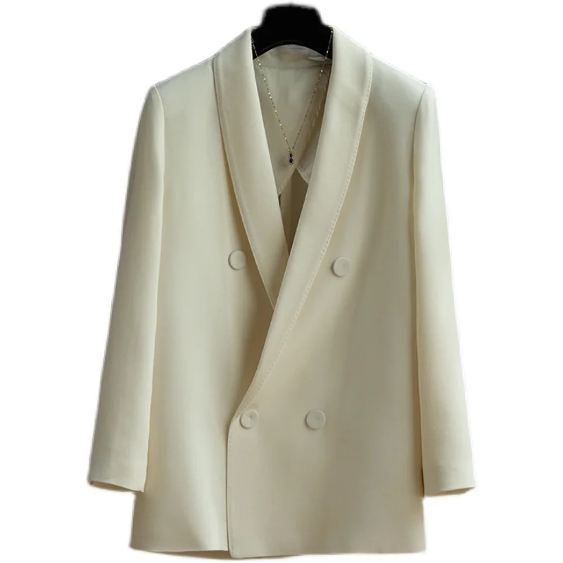 Costume sur mesure décontracté ample pour femmes Jaet Triacétate lourd Faionable Ele Sle Long Sve été