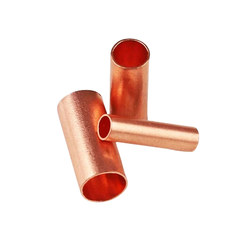 50/100Pcs Copper Pipe Connector Small Tube Cable Joint Cold Pressed Crimp Terminal for Quick Wire Connection