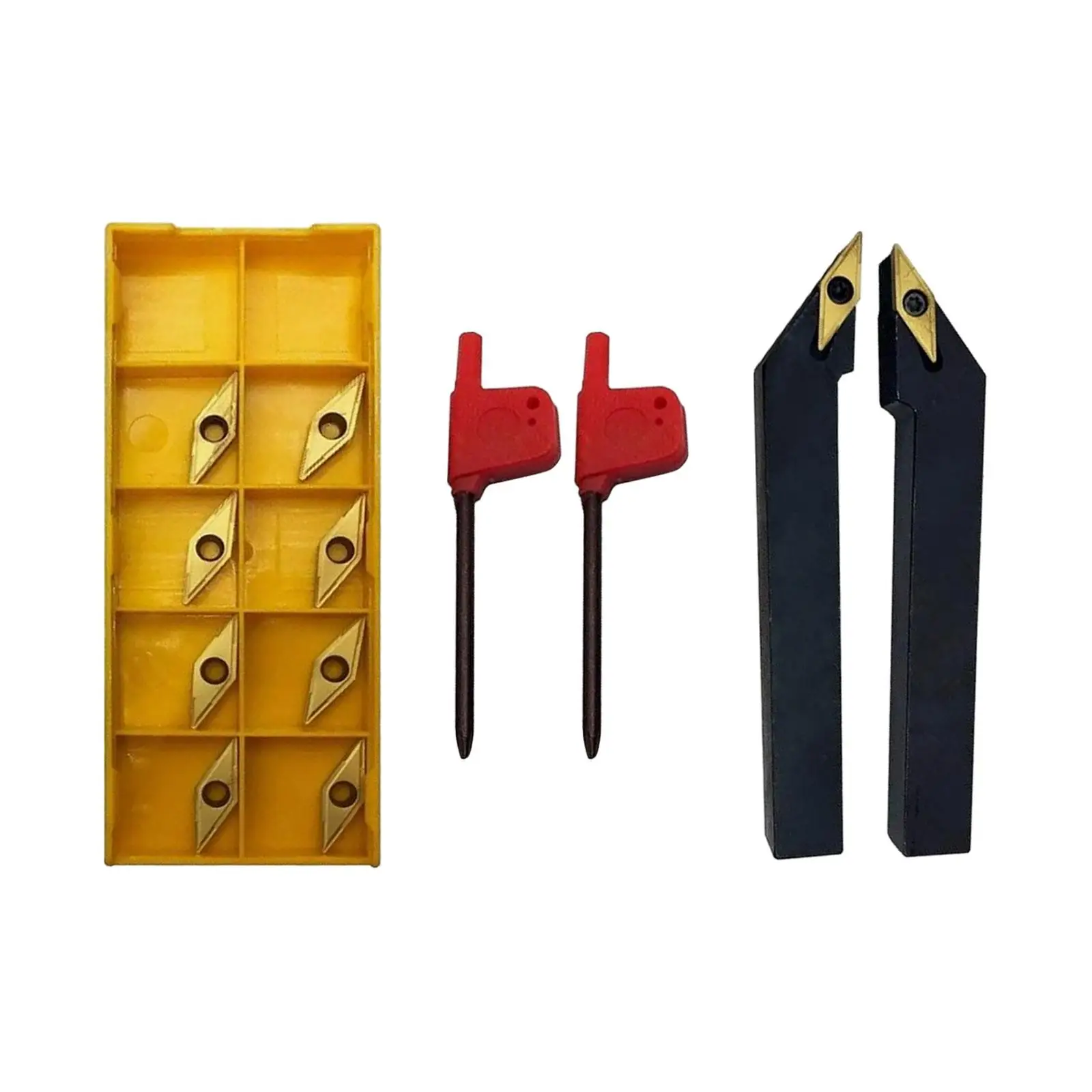 

2 Pieces Svjcr1212H11 Svjcl1212H11 External Turning Tool Holder with Vcmt110304 / Vcmt32.51 Turning Inserts Lathe Cutting Tool