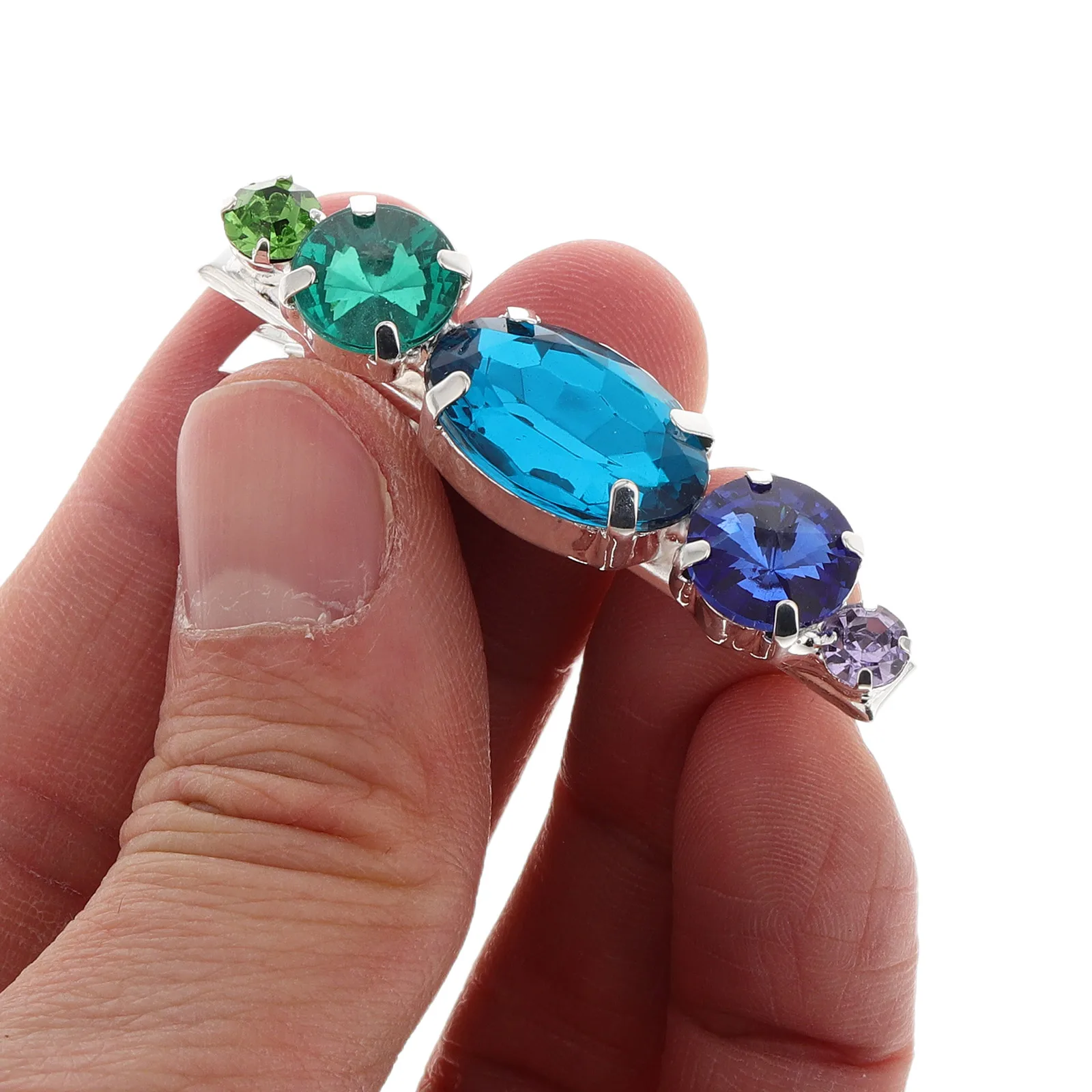 

2pcs Hairpin Clips Colorful Rhinestone Bangs Accessories Short Hair Women Elegant Fashion Jewelry Hair Decorations