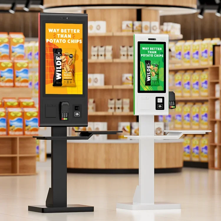 Self-checkout ordering machine Self-service ordering touch screen payment kiosk is borne by the ordering restaurant