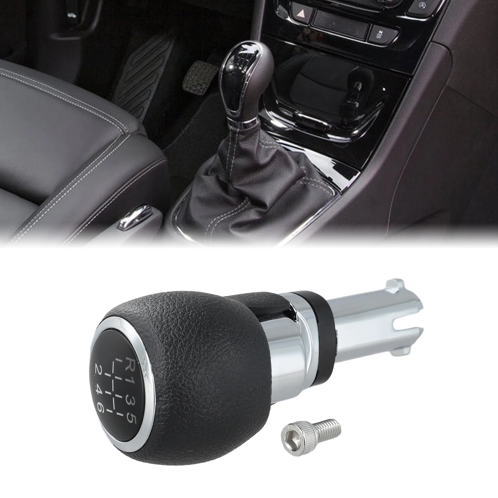 6 Speed Knob Gear Shift Knob As Shown Easy Install Gear Shift Knob Convenient Upgrade For Daily Use Robust Construction