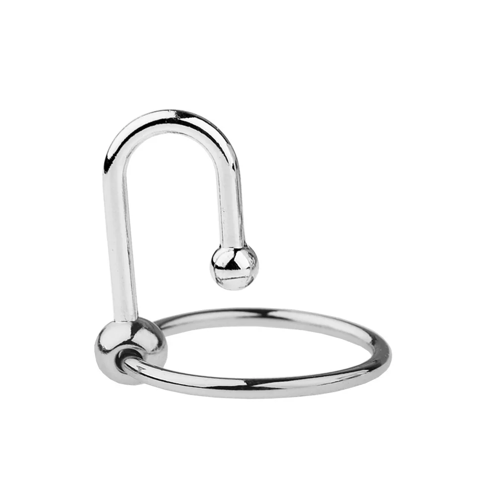 Sex toy SM dildo ring metal sex delay single hook ring fixing ring horse eye lock essence D-036