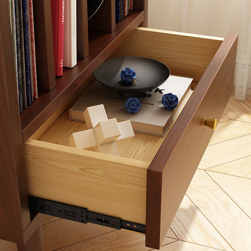 Solid wood record cabinet CD rack storage