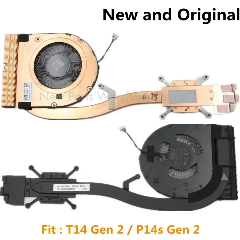 L New Original UMA CPU Cooling Cooler Fan Heatsink for Lenovo ThinkPad T14 Gen 2 / P14S Gen 2 Laptop FRU 5H41B77165 5H41B77164