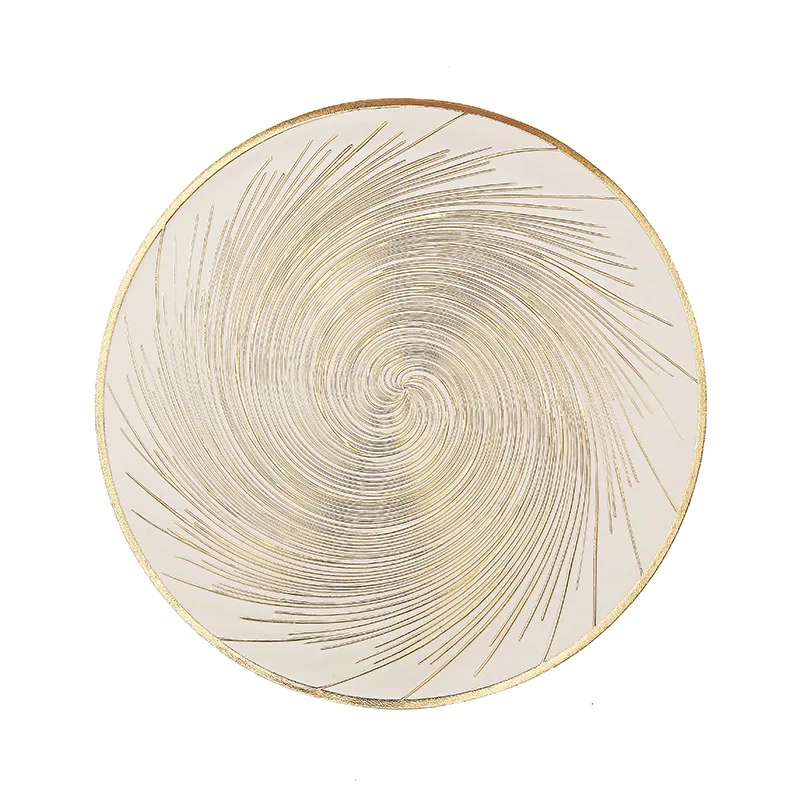 6/4pcs New PVC Waterproof Placemats Versatile Hotel Home Dining Table Insulation Mat Circular Dining Table Decor Mat Ins Coaster