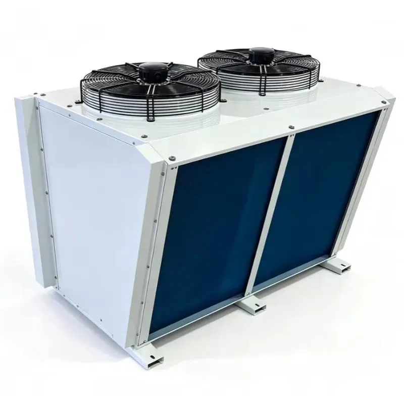 Easy Install External V Type Dual Fan Air Cooled Condenser for Shop Process Cooling Ice Machine Parts