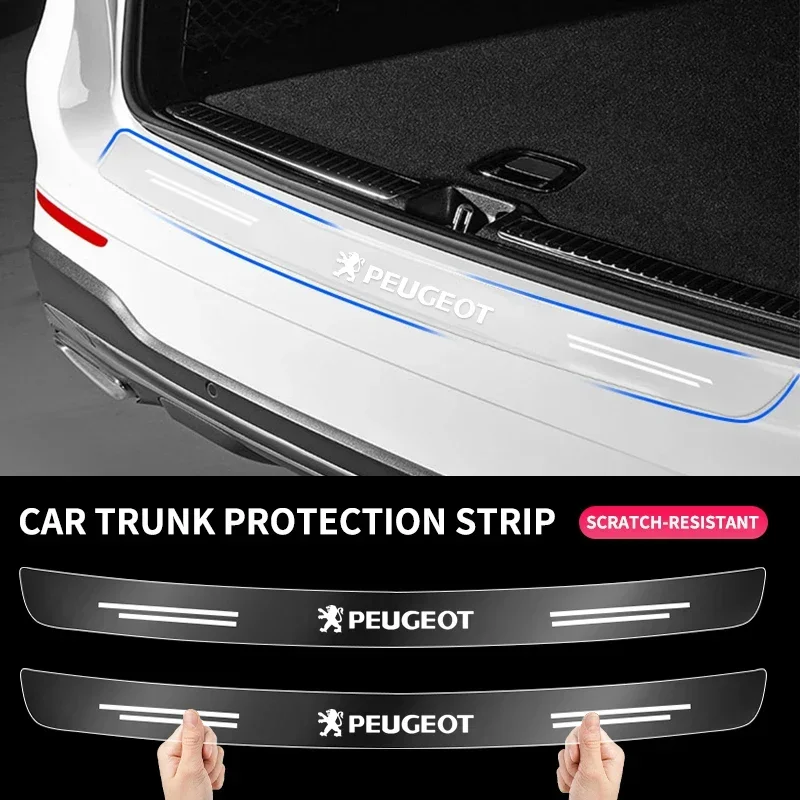 Autocollant de coffre de plaque de protection arrière transparente de voiture, pour Peugeot 206 207 307 308 CC 3008 4007 4008 5008 GTI GT Line Boxer IOn RCZ