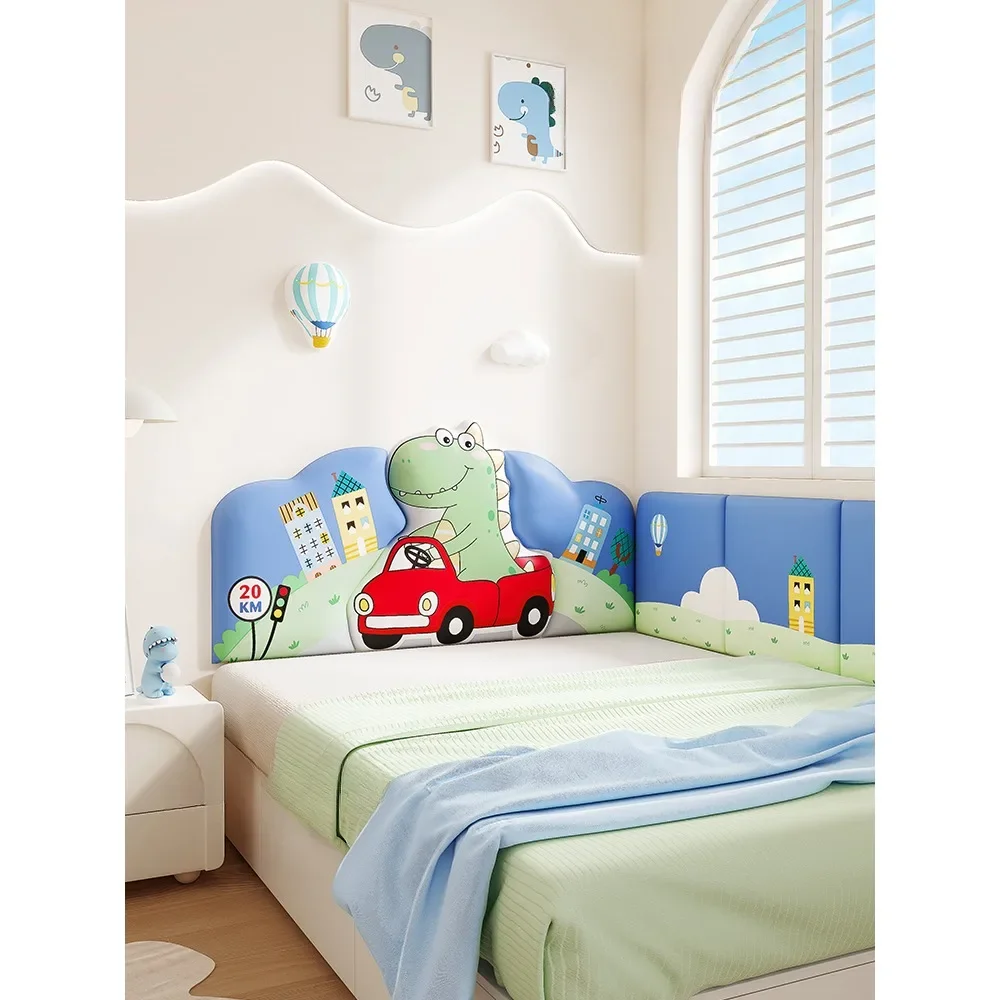 

Dinosaur Cartoon Wall Stickers Children's Room Headboard Panels Bedroom Tete De Lit Chambre A Coucher Bedroom Furniture