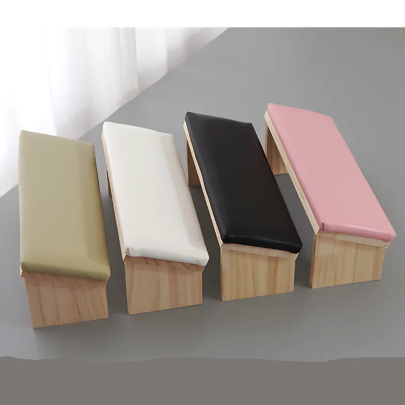 

1PC High Quality Wood Nail Hand Pillow Tilt Hand Rest Cushion Holder Arm Rest Nail Art Stand for Manicure Table