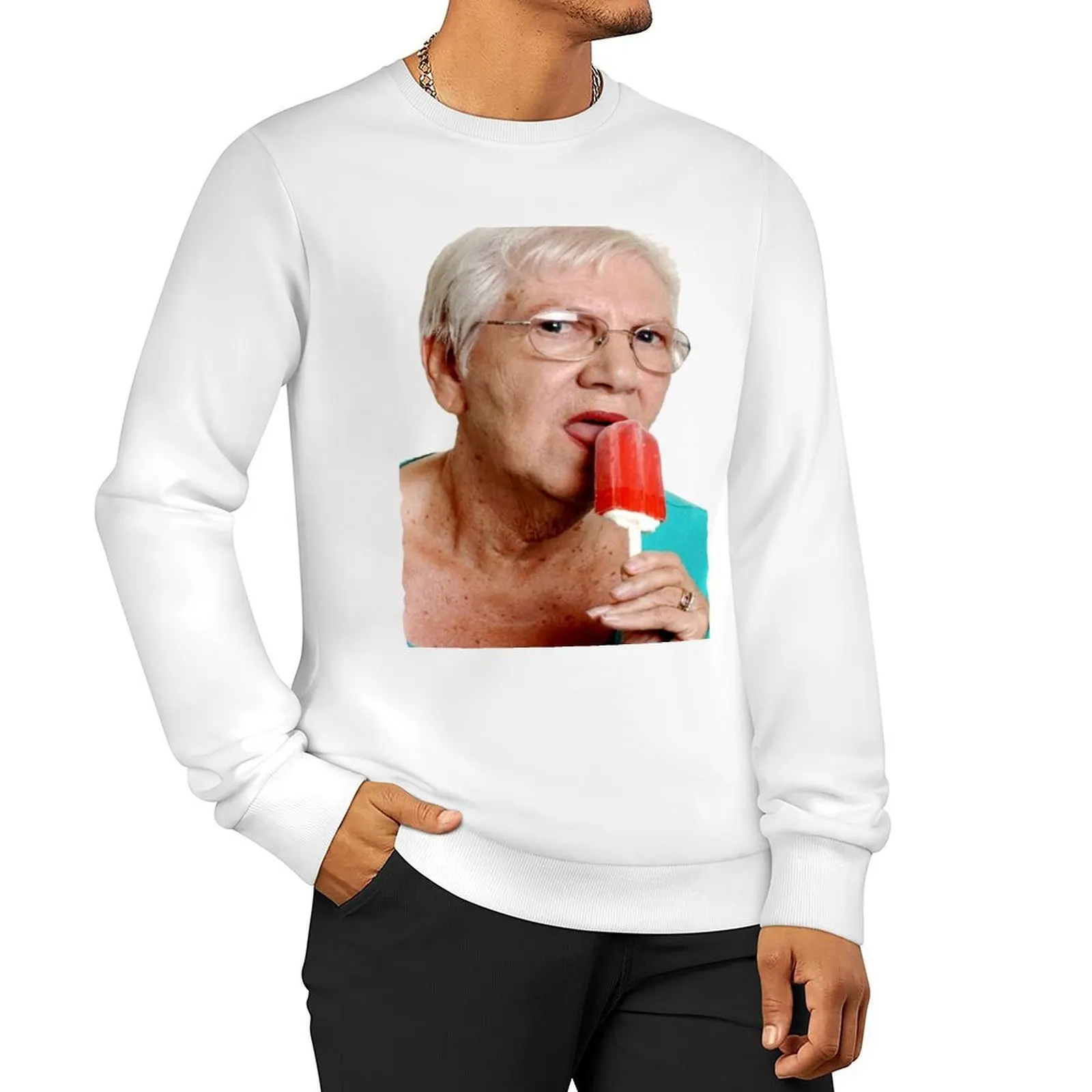 

Grandma Granny Ice Cream T Shirt Sweatshirt male clothes tracksuit winter clothes autumn sweatshirt