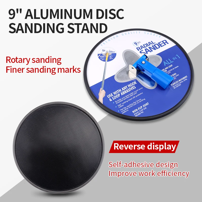 Disc universal sanding frame 9 inch round self-adhesive sandpaper holder retractable universal sandpaper frame wall sandpaper