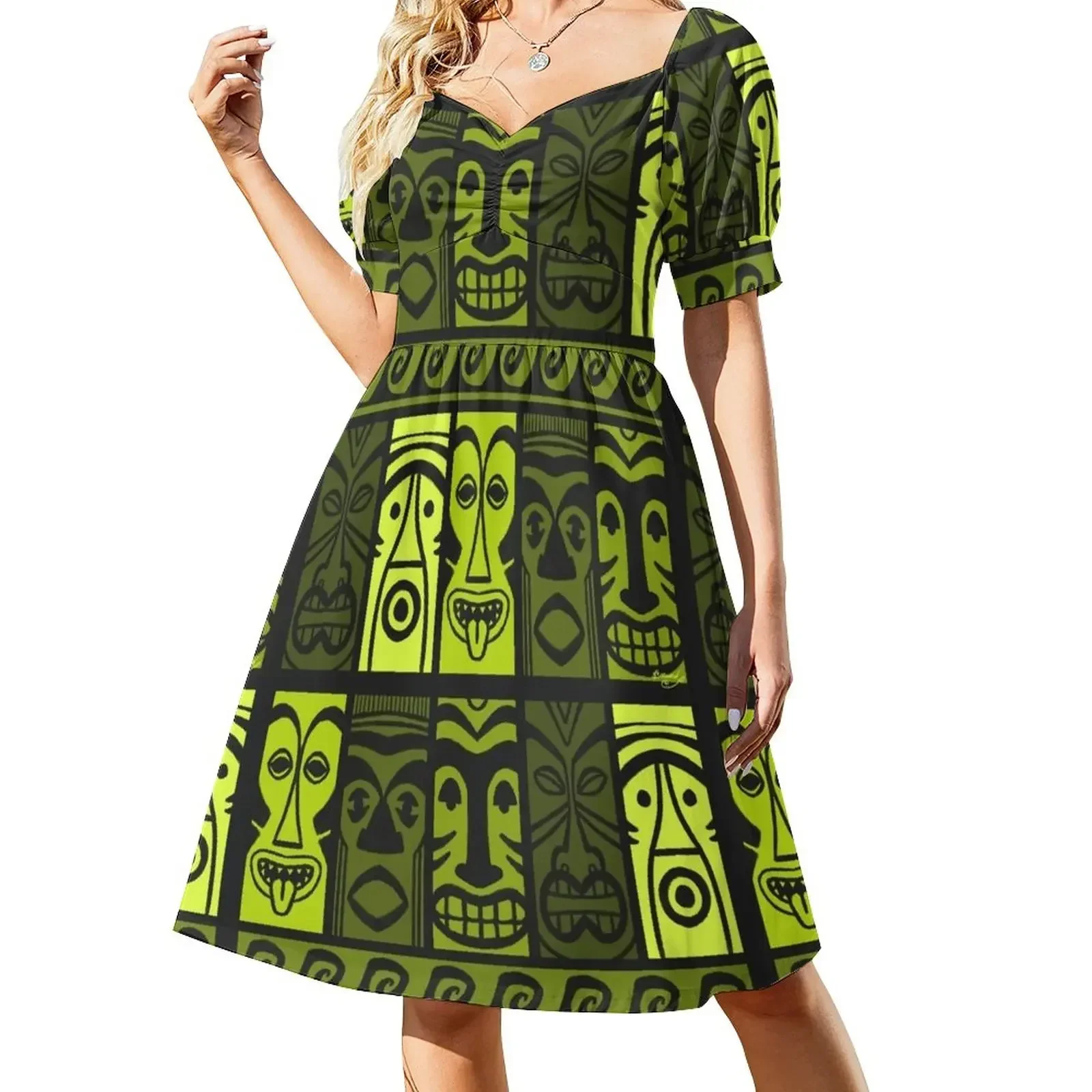 

Keen Green Tikis! Sleeveless Dress dresses for womens Female clothing Dresses gala elegant evening dresses for women 2025 Dress