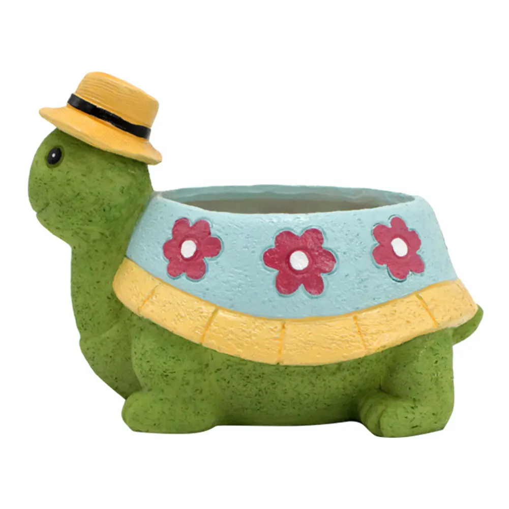 Turtle Flower Pot Animal Flowerpot Decorative Adorable Turtle Succulent Planters Creative Cartoon for Plants Succulent